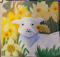 Lamb and daffodils
